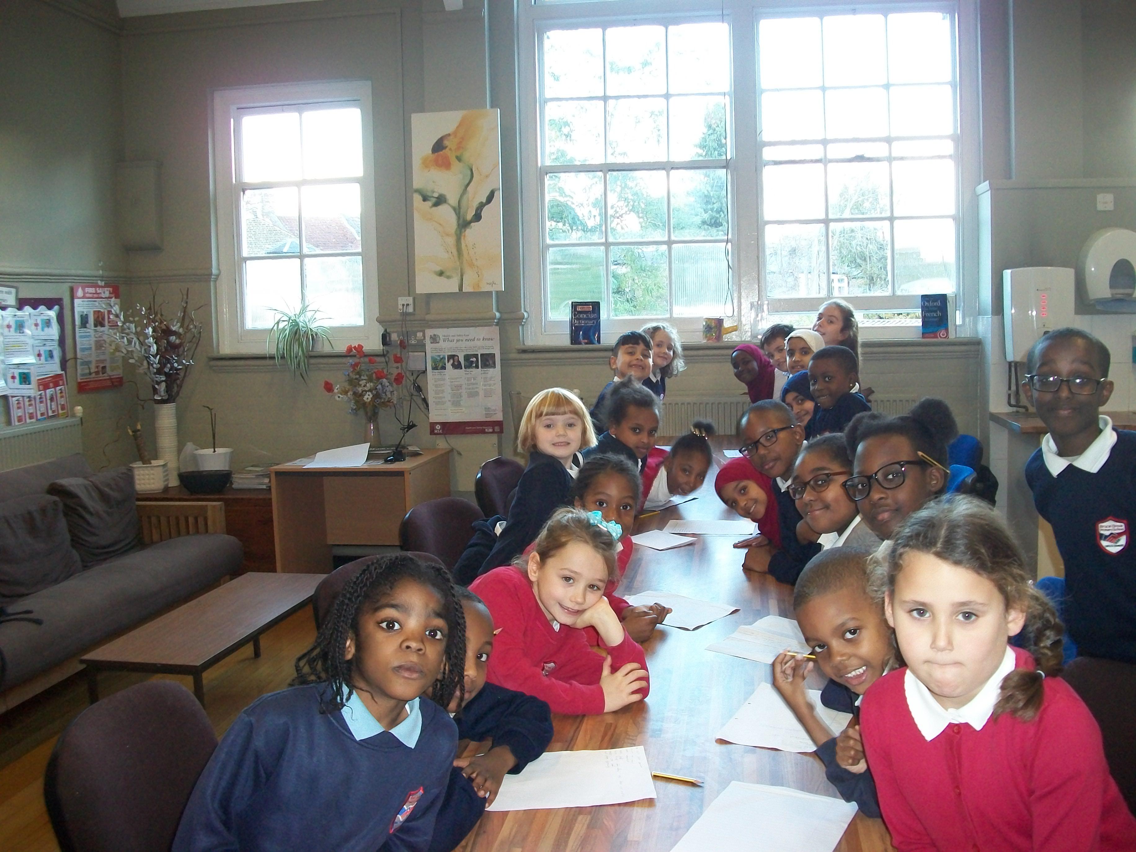 The school council busy at work.